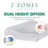 2 Zones Latex Pillow with Dual Height Option for side and back sleeper